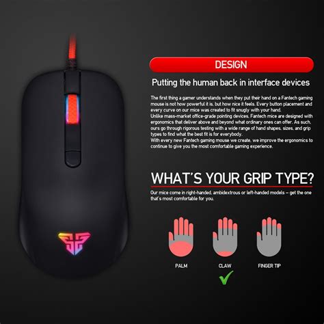 Fantech G10 Rhasta Gaming Rgb Mouse Redtech Computers