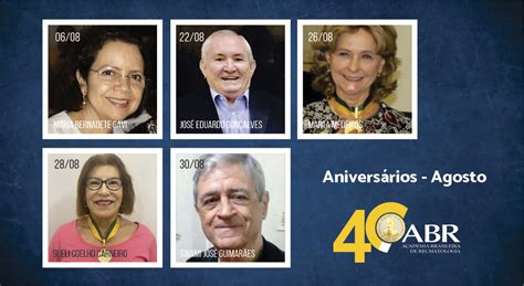 Aniversariantes De Agosto Academia Brasileira De Reumatologia