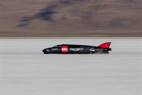 Guy Martin breaks Triumph land speed record by going 274.2 mph in Rocket Streamliner