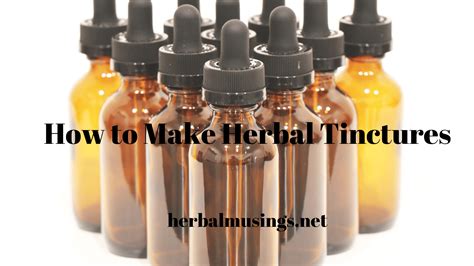 How To Make Herbal Tinctures Herbal Musings