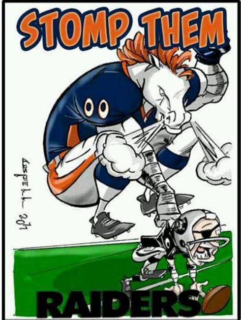 Stomp them raiders Broncos Vs Raiders, Denver Broncos Players, Denver ...