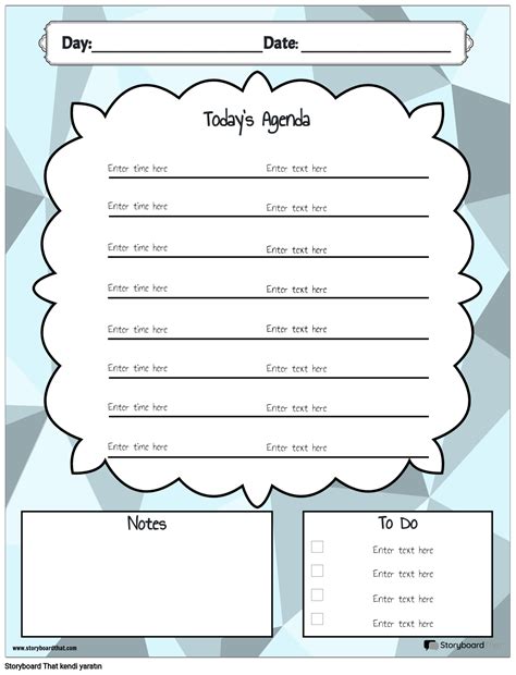 Günlük planlayıcı 6 Storyboard por tr examples