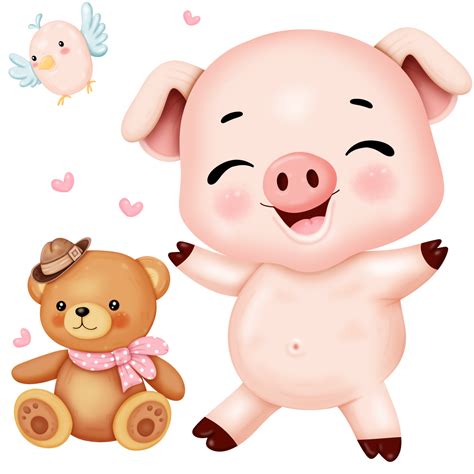 Cute Cartoon Piggy 46795413 Png