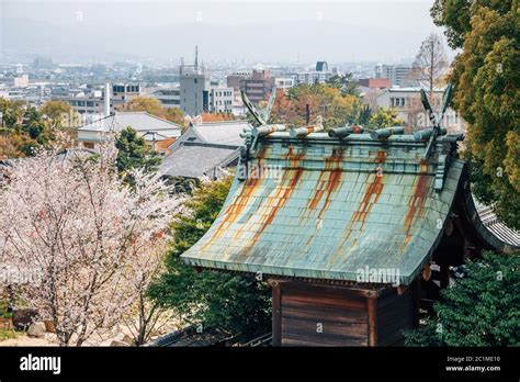 Koriyama Castle Park With Cherry Blossoms In Nara Japan Stock Photo