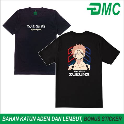 Kaos Ryomen Sukuna Jujutsu Kaisen Anime Manga Jepang Sablon Belakang