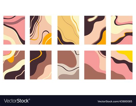 Abstract Modern Templates With Nude Neutral Tones Vector Image