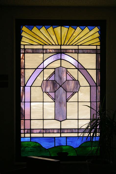 Lenten Stained Glass Window Designed And Created By Paula Rennegarbe