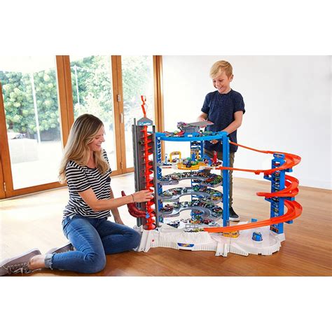 Mattel Hot Wheels Super Mega City Parking Garage FDF Toys Shop Gr