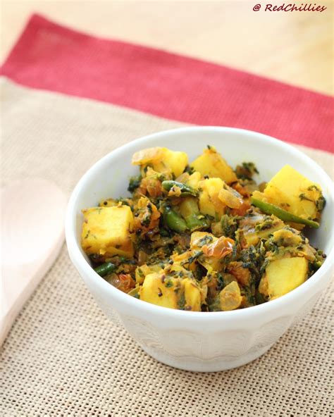 Aloo Methi Potato Fenugreek Dry Curry RedChillies