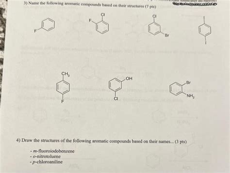 Solved 3 Name The Following Aromatic Compounds Based On