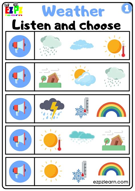 Free Printable Weather Worksheets for Preschool - The Keeper of ...