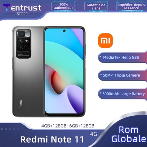 Global Rom Xiaomi Redmi Note 11 4g 50mp Triple Caméra 65 90hz