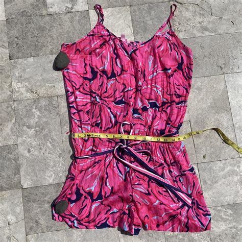 Lilly Pulitzer Deanna Romper Color Hot Pink Size Depop