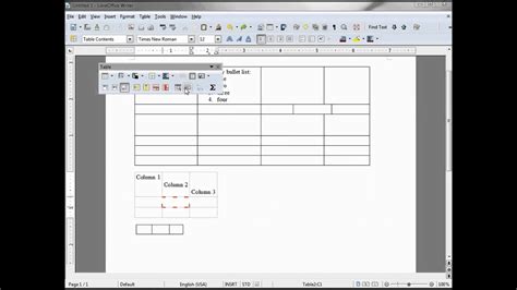 Libreoffice Writer 55 Table Toolbar Part 2 Youtube