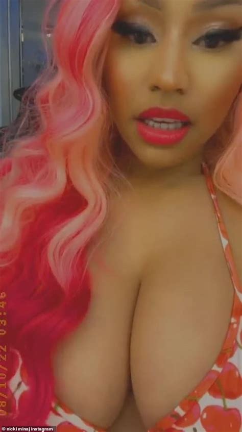 Nicki Minaj Puts On A Busty Display In A Bikini While Lip Syncing Her