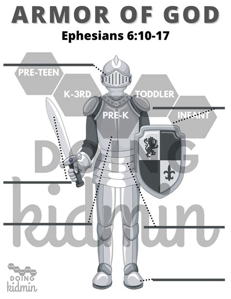 Armor Of God Worksheet Etsy