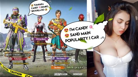 Random Rich And Toxic Girl Flirting With 😍 Candy On Me ⚡ Bgmi Noob Prank