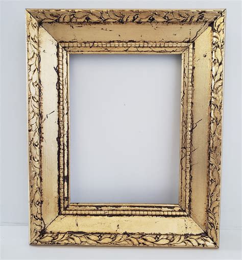 Antique Gold Leaf Picture Frame For A 6 316 X 8 Etsy