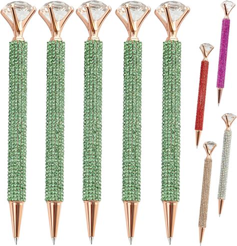 Amazon Uoffice5 5 Pcs Big Diamond Pens With Crystal Bling Metal