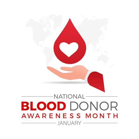 Premium Vector National Blood Donor Month Vector Template Saving