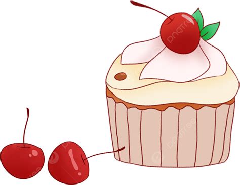 Ilustração De Bolo De Cereja De Desenho Animado PNG Desenho Animado