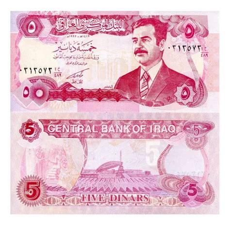 Billete De Irak 5 Dinares Nuevo Sin Circular Saddam Hussein MercadoLibre