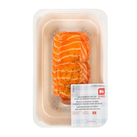 Delhaize Rôti de saumon Poisson Noix de St Jacques 450 gr Delhaize