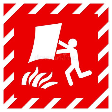 Fire Blanket Symbol Sign Vector Illustration Isolate On White