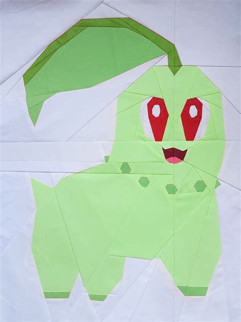 Chikorita Pokemon Foundation Paper Piece Pattern Etsy