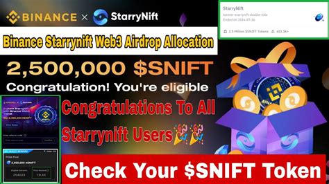 Binance Web Airdrop Starrynift Update Check Your Snift Token