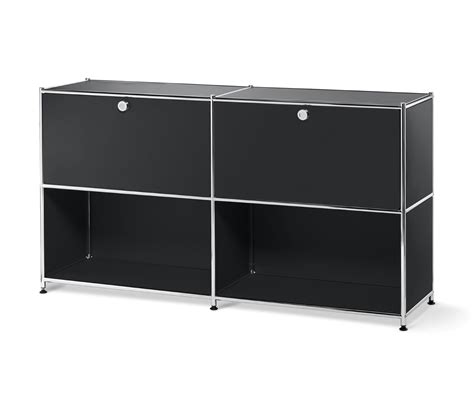 Sideboard Metall Cn Mit Versetzbaren Klappenf Chern Schwarz Online