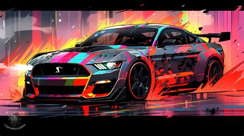 Ai Generated Mustang Gt500 2013 Cyberpunk 15 By Captainravioli809 On Deviantart