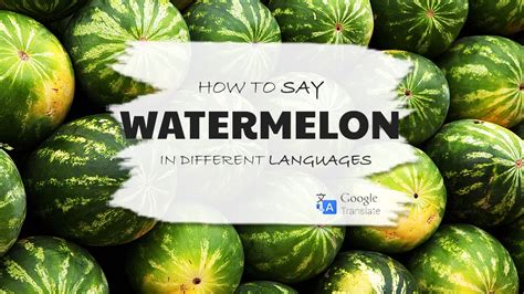 Watermelon Fruit Names How To Say Different Languages Youtube