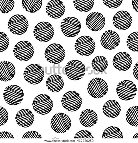 Hand Drawn Polka Dot Seamless Pattern Stock Vector Royalty Free 432240250