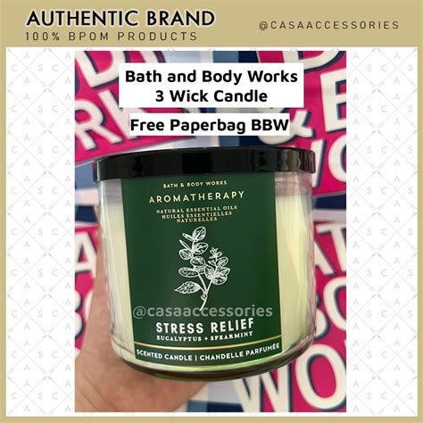 Jual Bbw Bath And Body Works Aromatherapy Wick Candle Stress Relief