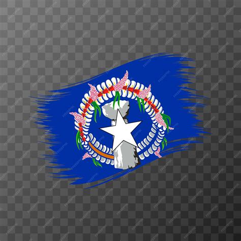 Premium Vector | Northern mariana islands national flag grunge brush