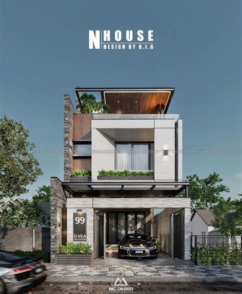 ngoi nha pho  trong hien dai xu huong ngay nay mat bang nha