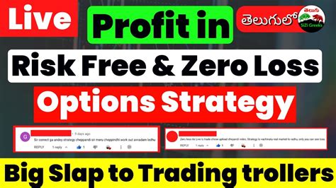 Live Profit In Risk Free Zero Loss Options Strategy Trading