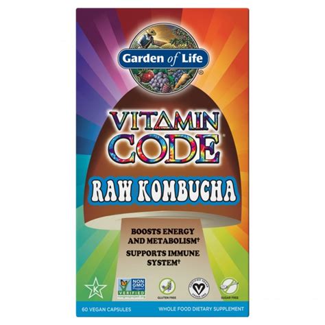 Garden Of Life Vitamin Code Raw Kombucha 60 Vegan Capsules