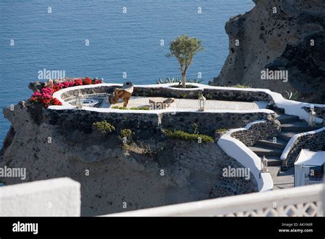 Sea view from Oia Santorini Greece Stock Photo - Alamy