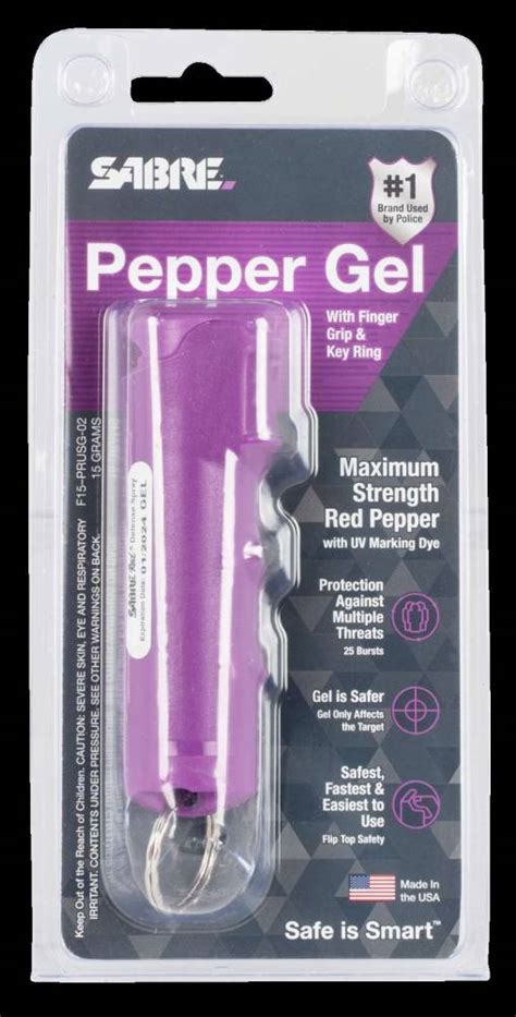 Sabre F15prusg02 Flip Top Pepper Gel 10 Ft Range Purple Bama Reliability