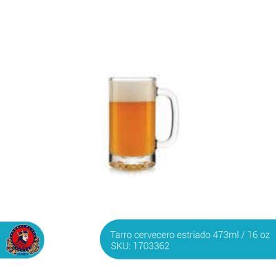 Tarro Cervecero Estriado 473 ml 5697 Cristalería El Rey