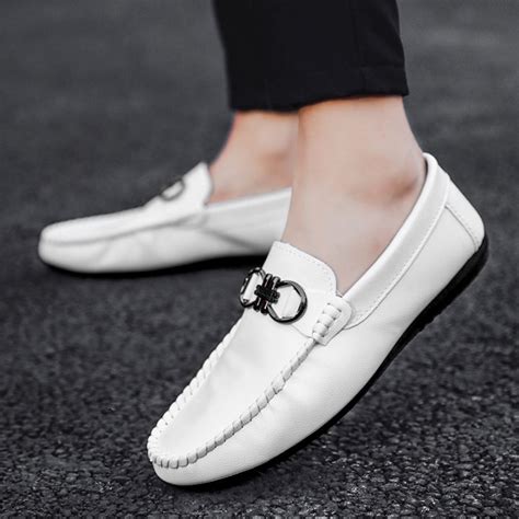 2022 New Men's Loafers Casual Fashion Versatile White Black Flat ...