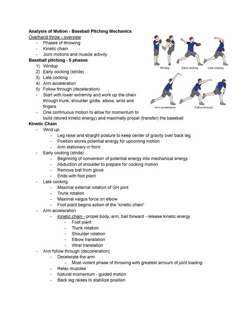 Baseball Pitch Analysis - Analysis of Motion - Baseball Pitching ...