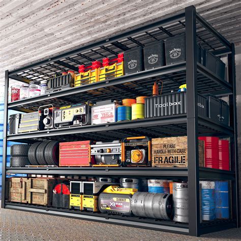 REIBII 60" W Garage Shelving Heavy Duty Storage Shelves 2650LBS ...