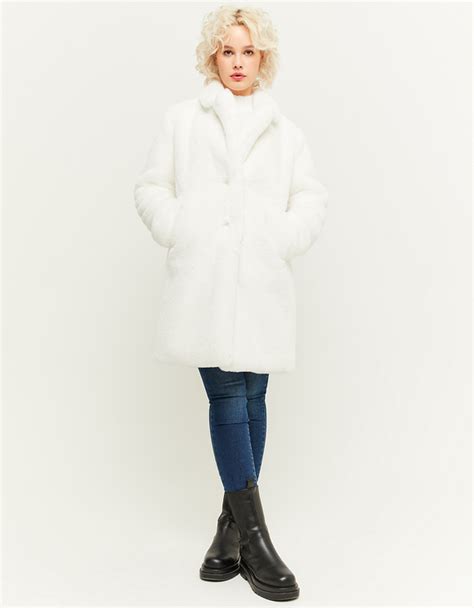 Cappotto Lungo Bianco In Pelliccia Sintetica TALLY WEiJL Italia