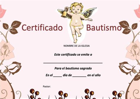 Certificado De Bautismo Descarga Las Plantillas Gratis En Word Porn