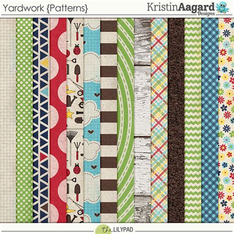 Digital Scrapbook Kit Yard Work Kristin Aagard