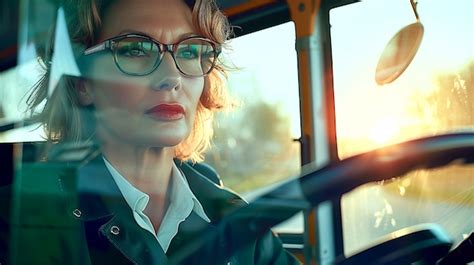 Free Photo | Portrait of female bus driver