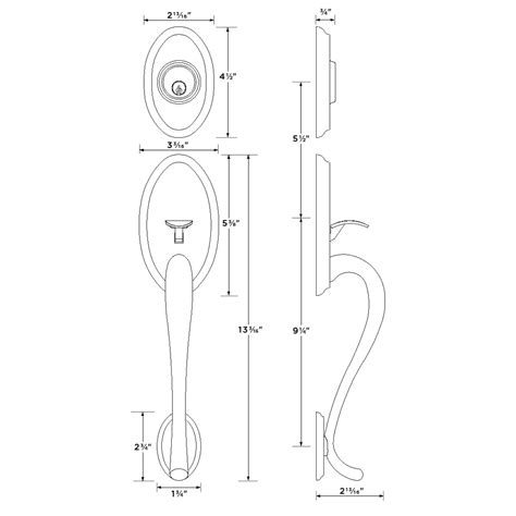 Handlesets Collection - Aspen Handleset with Arapaho Knob in Satin Nickel by Sure-Loc Hardware ...